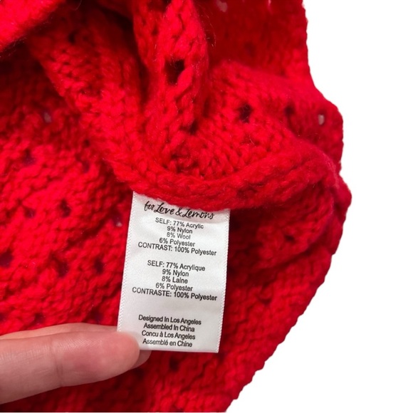 For Love and Lemon Red Sweater with Bow Accents - Picture 4 of 5